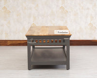 Alexandria Solid Wood Coffee Table - Coffee Tables - Furniselan Slate-Grey