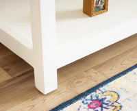 Alexandria Solid Wood Coffee Table Furniselan Milky-White