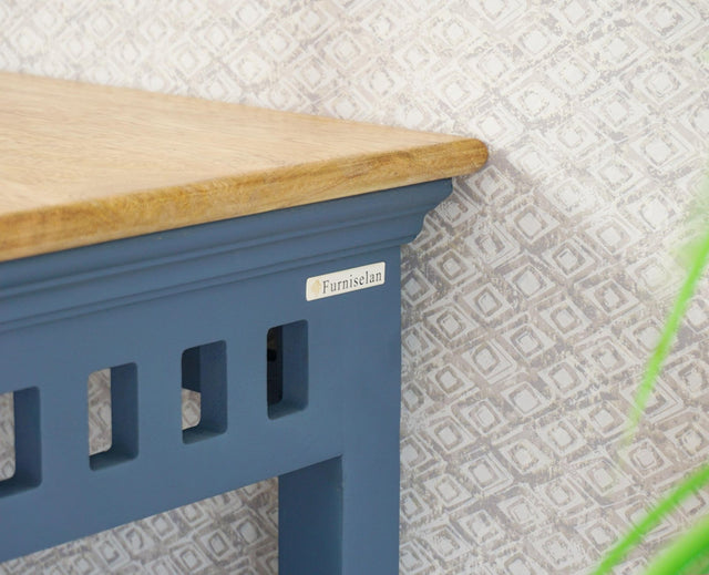 Alexandria Solid Wood Coffee Table Furniselan China-Blue