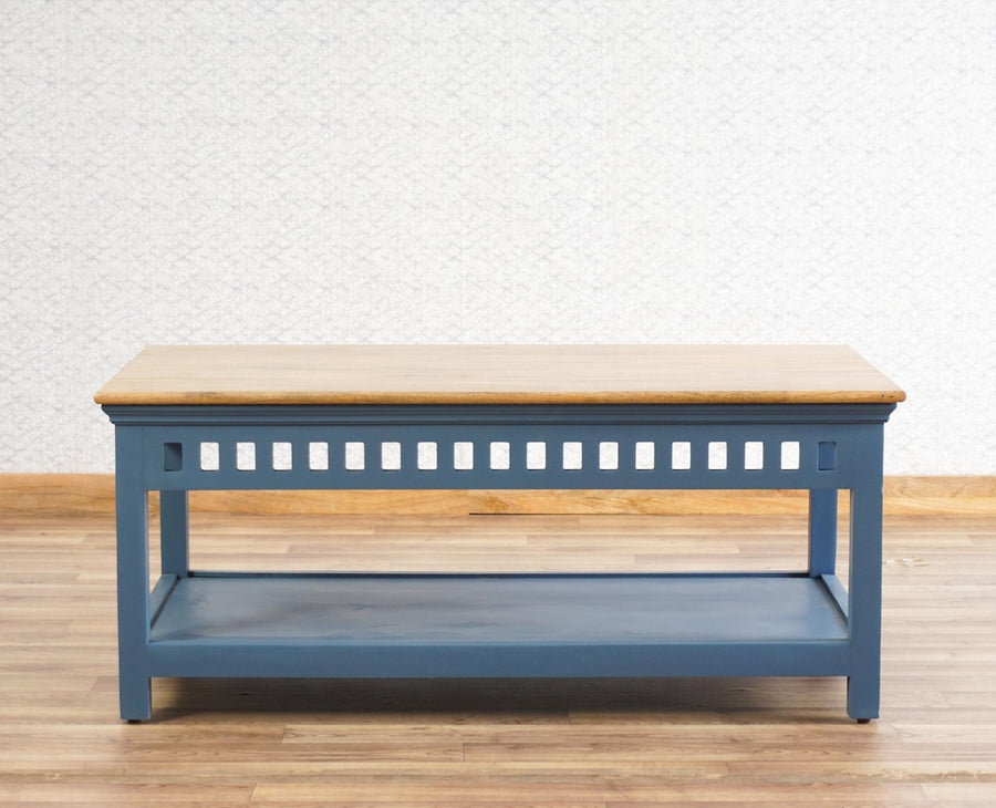 Alexandria Solid Wood Coffee Table Furniselan China-Blue