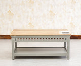 Alexandria Solid Wood Coffee Table Furniselan Cool-Grey