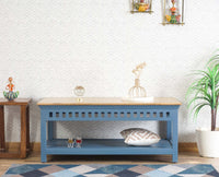 Alexandria Solid Wood Coffee Table Furniselan China-Blue