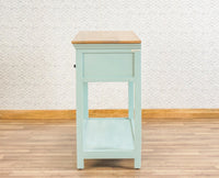 Alexandria Solid Wood Console Table-Two Drawer Furniselan Silt-Green