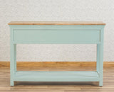 Alexandria Solid Wood Console Table-Two Drawer Furniselan Silt-Green