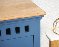 Alexandria Solid Wood Console Table-Two Drawer Furniselan China-Blue
