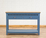 Alexandria Solid Wood Console Table-Two Drawer Furniselan China-Blue