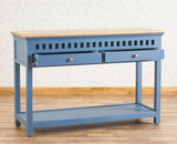 Alexandria Solid Wood Console Table-Two Drawer Furniselan China-Blue