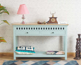 Alexandria Solid Wood Console Table-Two Drawer Furniselan Silt-Green