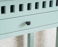 Alexandria Solid Wood Console Table-Two Drawer Furniselan Silt-Green