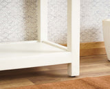 Alexandria Solid Wood Console Table-Two Drawer Furniselan - Frosty White