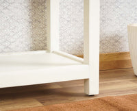 Alexandria Solid Wood Console Table-Two Drawer Furniselan Milky-White