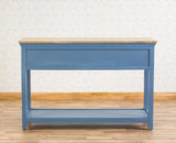 Alexandria Solid Wood Console Table-Two Drawer Furniselan China-Blue