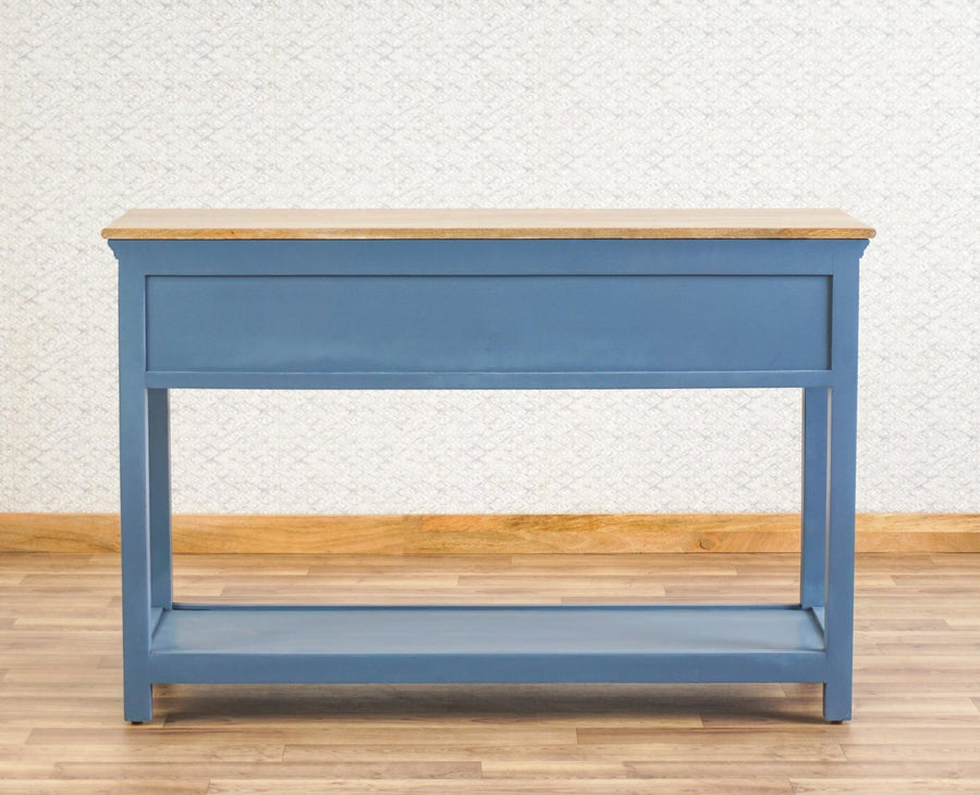 Alexandria Solid Wood Console Table-Two Drawer Furniselan China-Blue