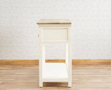 Alexandria Solid Wood Console Table-Two Drawer Furniselan - Frosty White