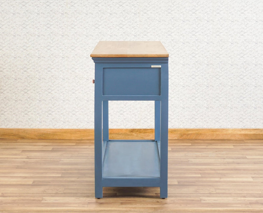 Alexandria Solid Wood Console Table-Two Drawer Furniselan China-Blue