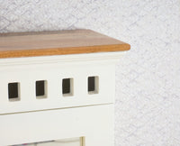 Alexandria Solid Wood Dressing Table - Furniselan Milky-White
