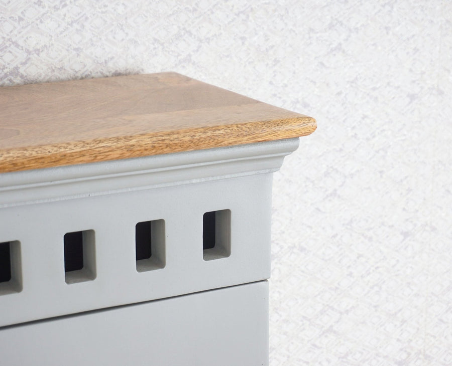 Alexandria Solid Wood Dressing Table - Furniselan Cool-Grey