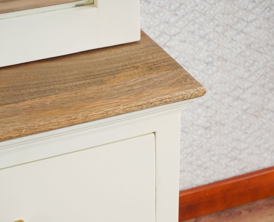 Alexandria Solid Wood Dressing Table - Furniselan - Frosty White