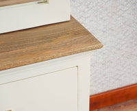 Alexandria Solid Wood Dressing Table - Furniselan Milky-White