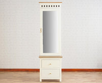 Alexandria Solid Wood Dressing Table - Furniselan Milky-White
