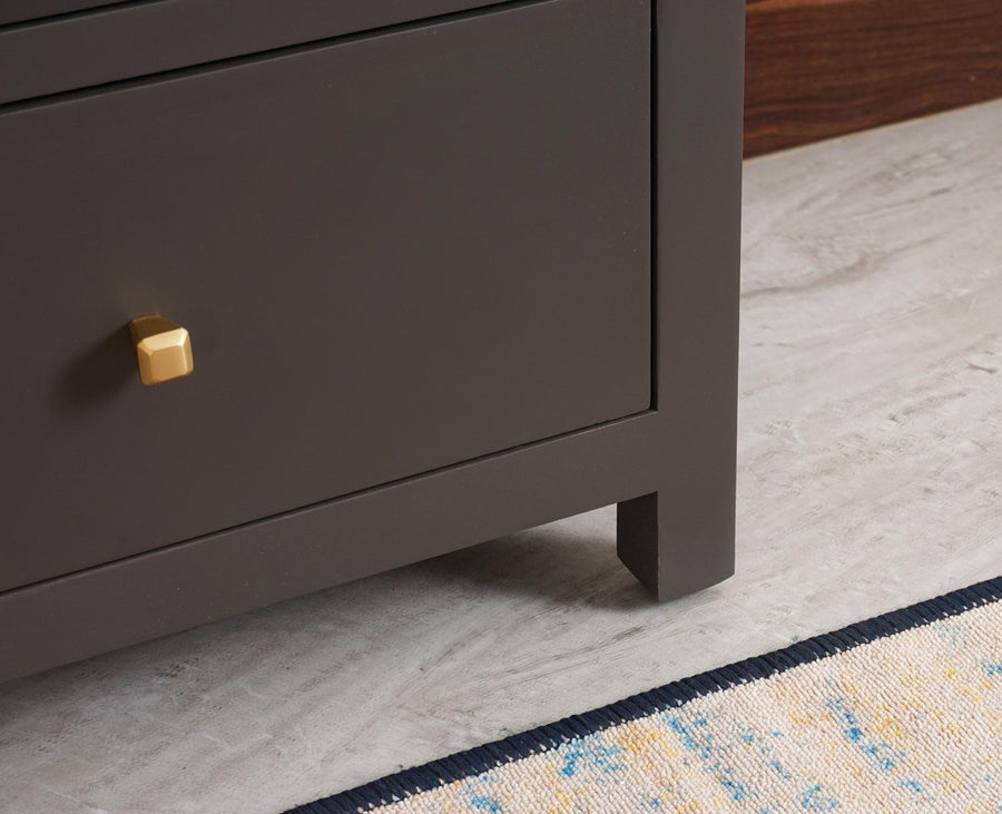 Alexandria Solid Wood Dressing Table - Furniselan Slate-Grey