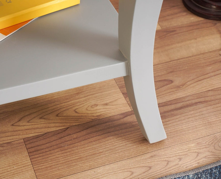 Alexandria Solid Wood End Table - Furniselan Cool-Grey