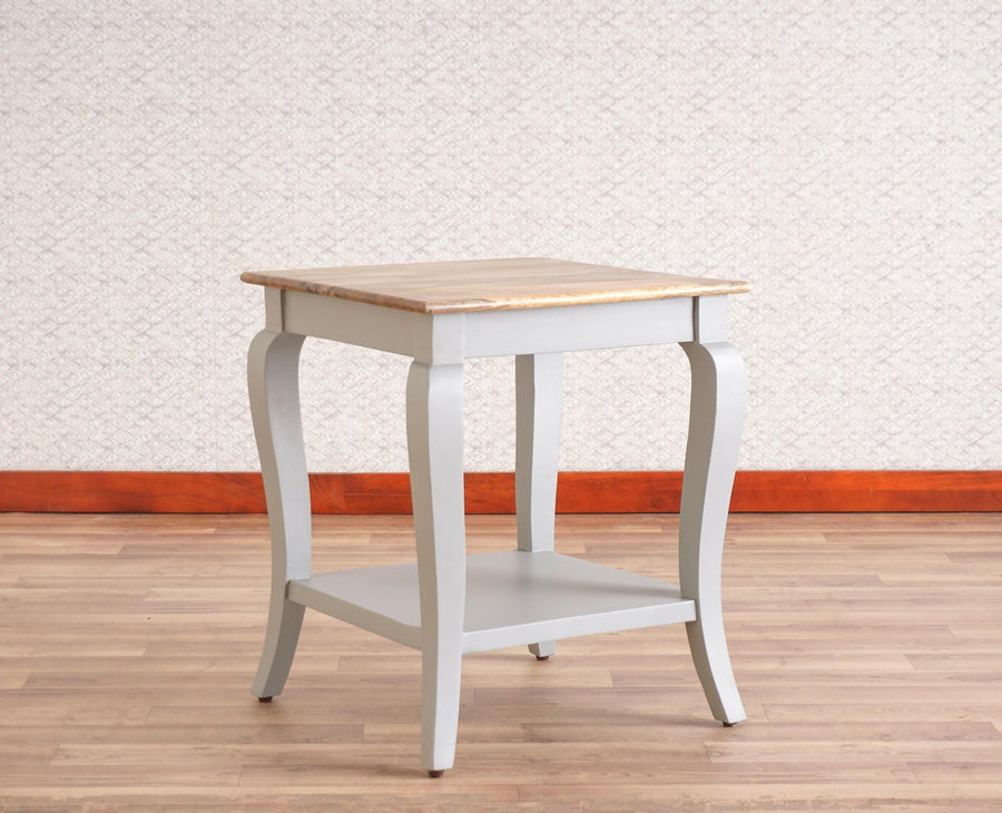 Alexandria Solid Wood End Table - Furniselan Cool-Grey