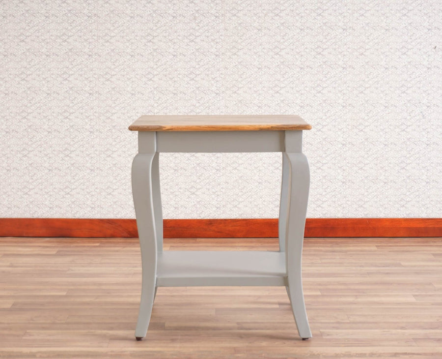 Alexandria Solid Wood End Table - Furniselan Cool-Grey