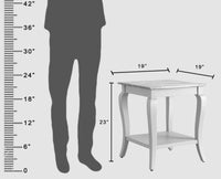Alexandria Solid Wood End Table - Furniselan Slate Grey