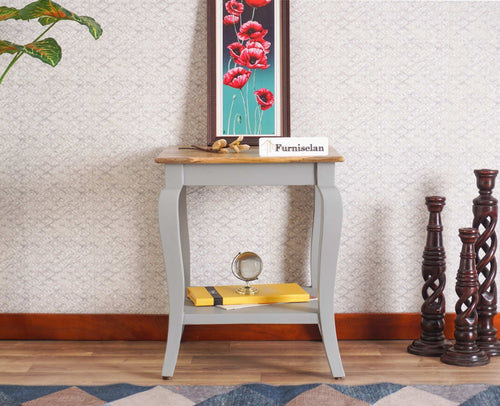 Alexandria Solid Wood End Table - Furniselan Cool-Grey
