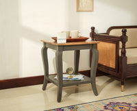 Alexandria Solid Wood End Table - Furniselan Slate Grey