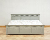 Alexandria Solid Wood King Size Bed - Furniselan Cool-Grey