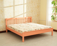 Alexandria Solid Wood King Size Bed - Furniselan Coral Peach