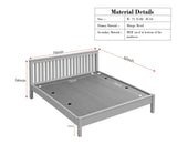Alexandria Solid Wood King Size Bed - Furniselan Coral Peach