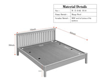 Alexandria Solid Wood King Size Bed - Furniselan Coral Peach