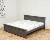 Alexandria Solid Wood King Size Bed - Furniselan Slate-Grey