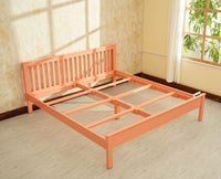 Alexandria Solid Wood King Size Bed - Furniselan Coral Peach