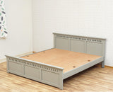 Alexandria Solid Wood King Size Bed - Furniselan Cool-Grey