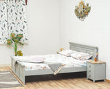 Alexandria Solid Wood King Size Bed - Furniselan Cool-Grey