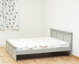 Alexandria Solid Wood King Size Bed - Furniselan Cool-Grey