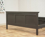 Alexandria Solid Wood King Size Bed - Furniselan Slate-Grey