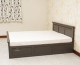 Alexandria Solid Wood King Size Bed with Storage Box - Furniselan Slate-Grey