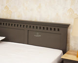 Alexandria Solid Wood King Size Bed with Storage Box - Furniselan Slate-Grey