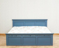 Alexandria Solid Wood King Size Bed with Storage Box - Furniselan China-Blue
