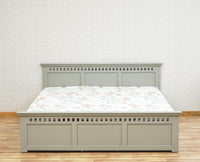 Alexandria Solid Wood King Size Bed with Storage Drawer - Furniselan Cool-Grey