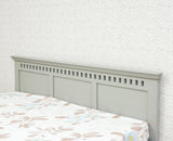 Alexandria Solid Wood King Size Bed with Storage Drawer - Furniselan Cool-Grey
