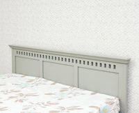 Alexandria Solid Wood King Size Bed with Storage Drawer - Furniselan Cool-Grey