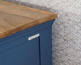 Alexandria Solid Wood Kitchen Crockery Cabinet Two Door Two Drawers Furniselan China-Blue