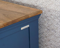 Alexandria Solid Wood Kitchen Crockery Cabinet Two Door Two Drawers Furniselan China-Blue