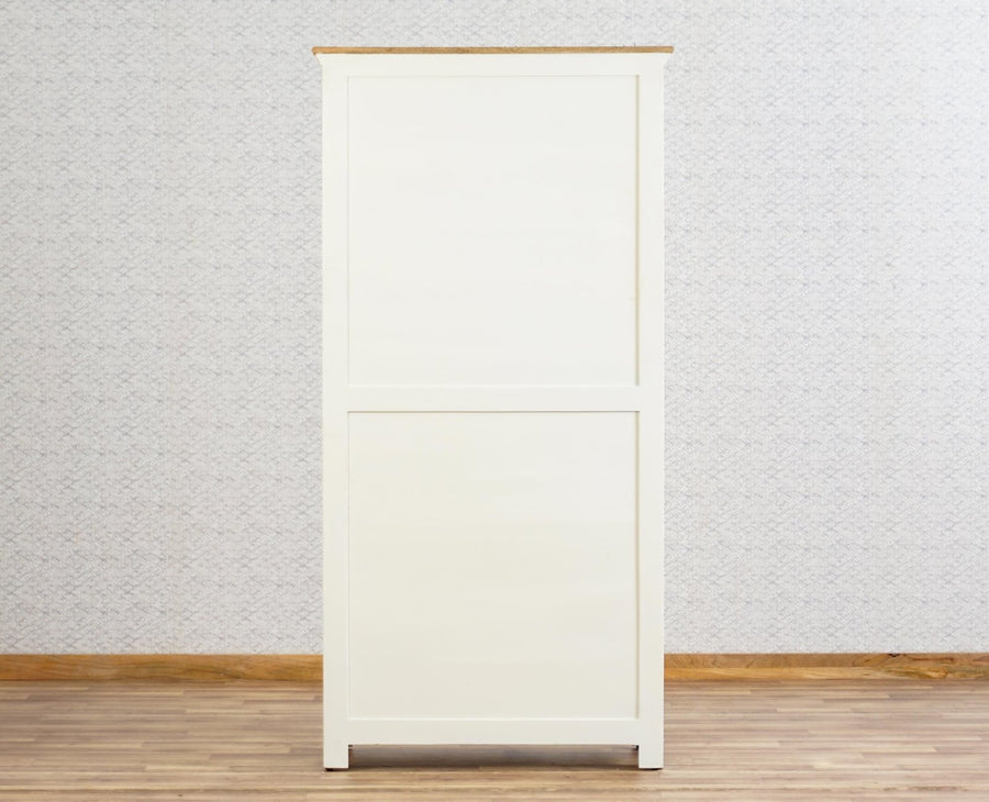 Alexandria Solid Wood Kitchen Crockery Cabinet Two Door Two Drawers Furniselan - Frosty White